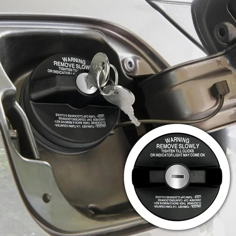 Key-Operated Anti-Theft Lock Metal Locking Gas Cap - Universal Fit