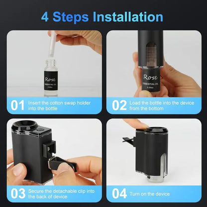Smart Car Air Freshener Diffuser, Smart Car Air Freshener with Three Adjustable(3pcs Oil + Diffuser)