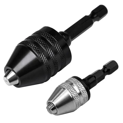 Keyless Drill Chuck Adapter Set, 1/4" Hex Shank Quick Change (0.3-8mm)
