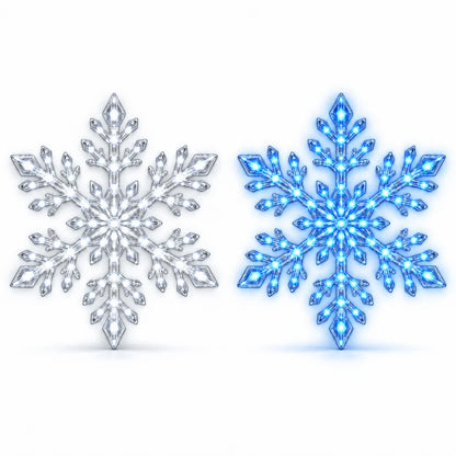 24PCS LED Snowflake Lights – Christmas Wall Decor for Living Rooms & Bedrooms