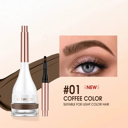 2Pcs Natural-finish Brow Mascara—Waterproof, Long-lasting, and Smudge-proof.