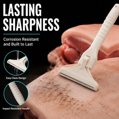 Stainless Steel Meat Scraper – Easy Fat & Fascia Removal Tool for Beef & Pork